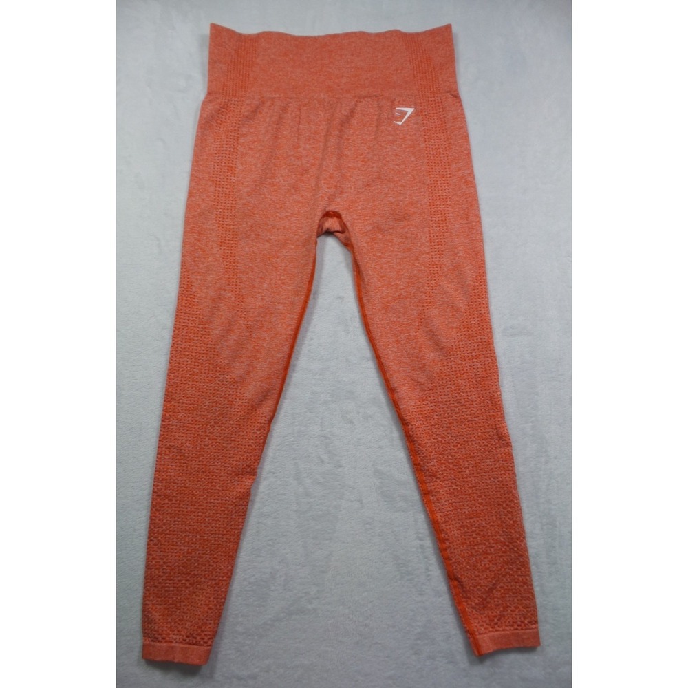 Gymshark Leggings‎ Womens Size Small Orange Vital Seamless 2.0 Stretch Athletic